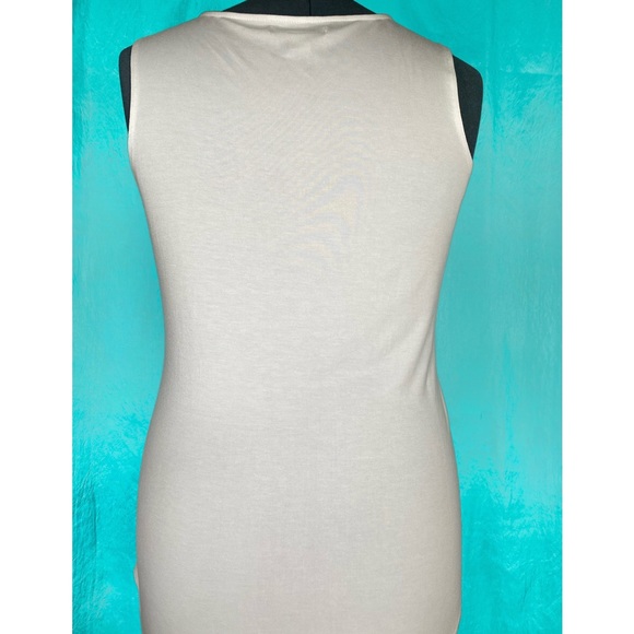 Coldwater Creek sleeveless top w/ sewn leaves10-12 - Picture 6 of 6